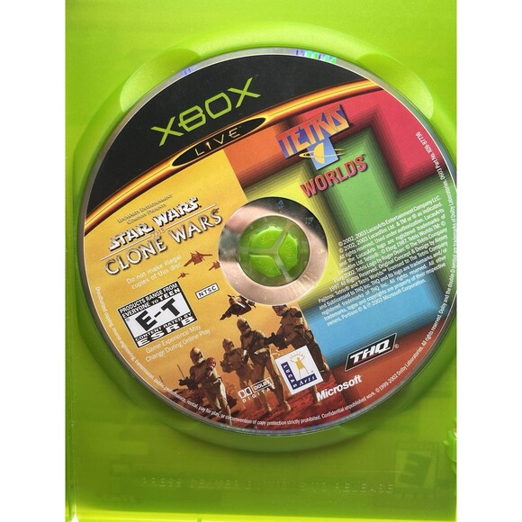 XBOX Star Wars The Clone Wars CIB Complete In Box 2003 Tetris Worlds Used TESTED - Picture 4 of 5